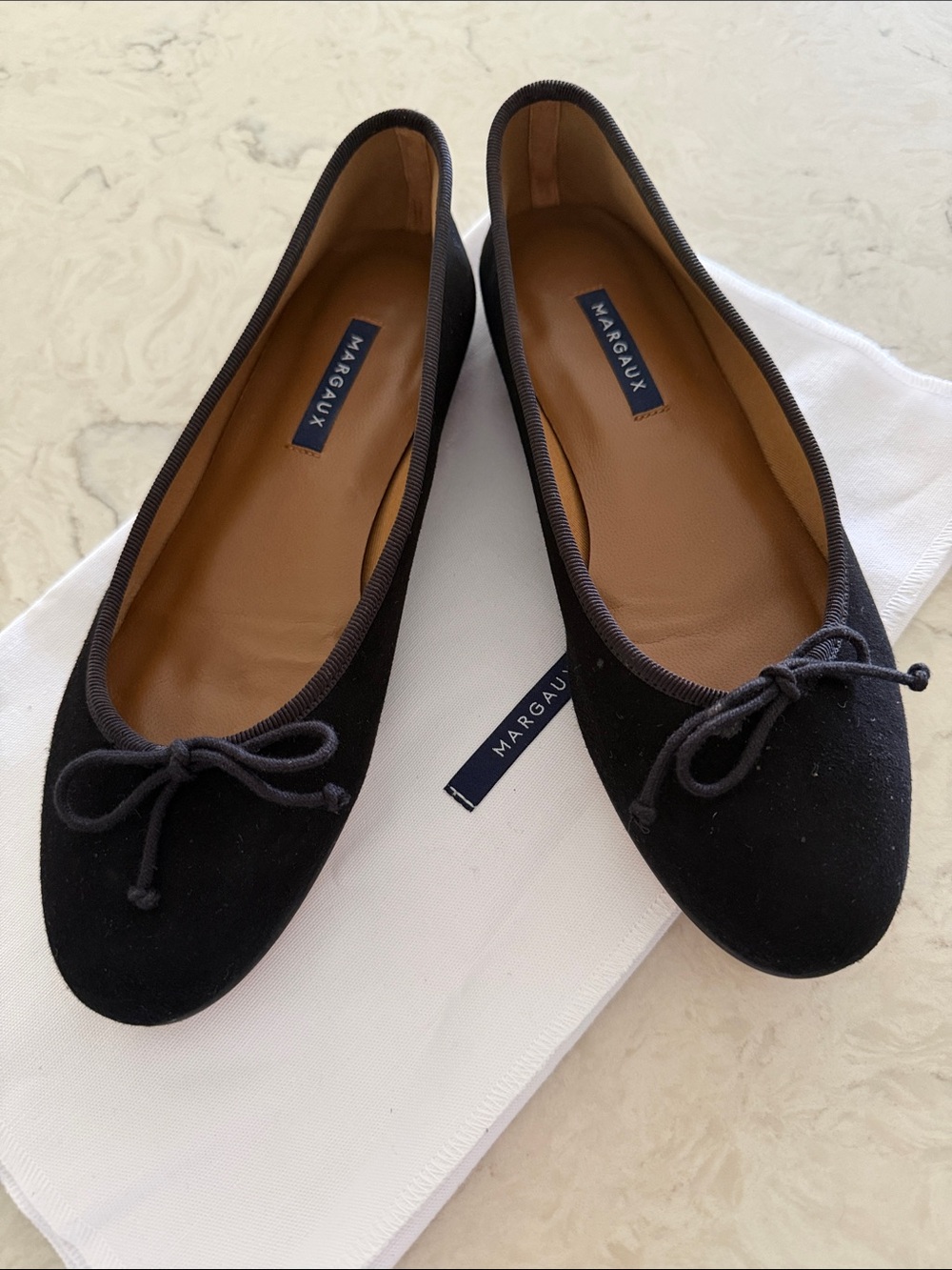 Margaux Black Suede The Fonteyn Flat